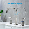 Widespread Bathroom Faucet Brushed Nickel